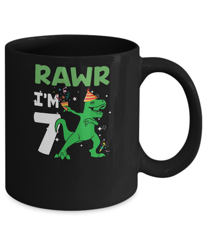 Rawr I'm 9 Birthday Gifts 2012 Dinosaur For Boys Youth Mug-Coffee Mug-11oz Mug-Black