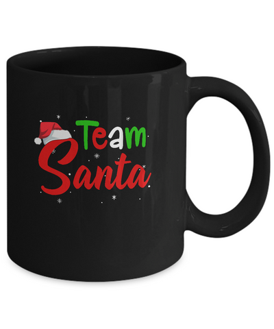 Team Santa Christmas Matching Family Christmas Pajama Mug-Coffee Mug-11oz Mug-Black