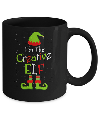 I'm The Creative Elf Family Matching Funny Christmas Group Gift Mug-Coffee Mug-11oz Mug-Black