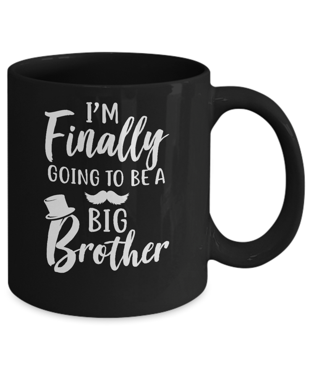 Cute I Am Finally Going To Be A Big Brother Mug-Coffee Mug-11oz Mug-Black