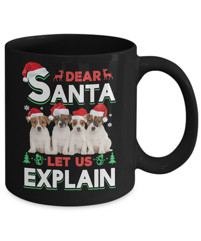 Dear Santa Funny Beagle Puppies Christmas Gift Mug-Coffee Mug-11oz Mug-Black