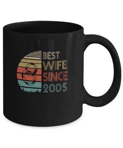 16th Wedding Anniversary Gifts Best Wife Since 2005 Mug-Coffee Mug-11oz Mug-Black