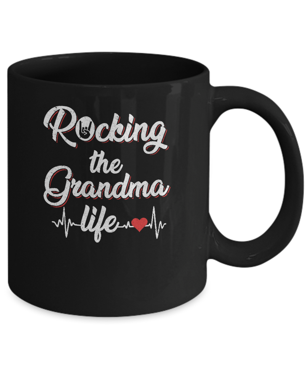 Rocking The Grandma Life Mothers Day Gifts Mug-Coffee Mug-11oz Mug-Black