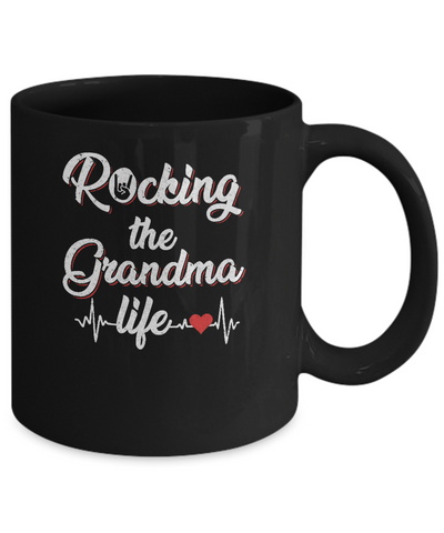 Rocking The Grandma Life Mothers Day Gifts Mug-Coffee Mug-11oz Mug-Black