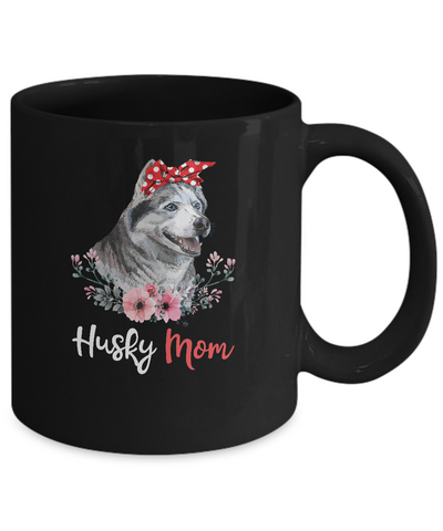 Husky Mom Gift For Women Dog Lover Mug-Coffee Mug-11oz Mug-Black
