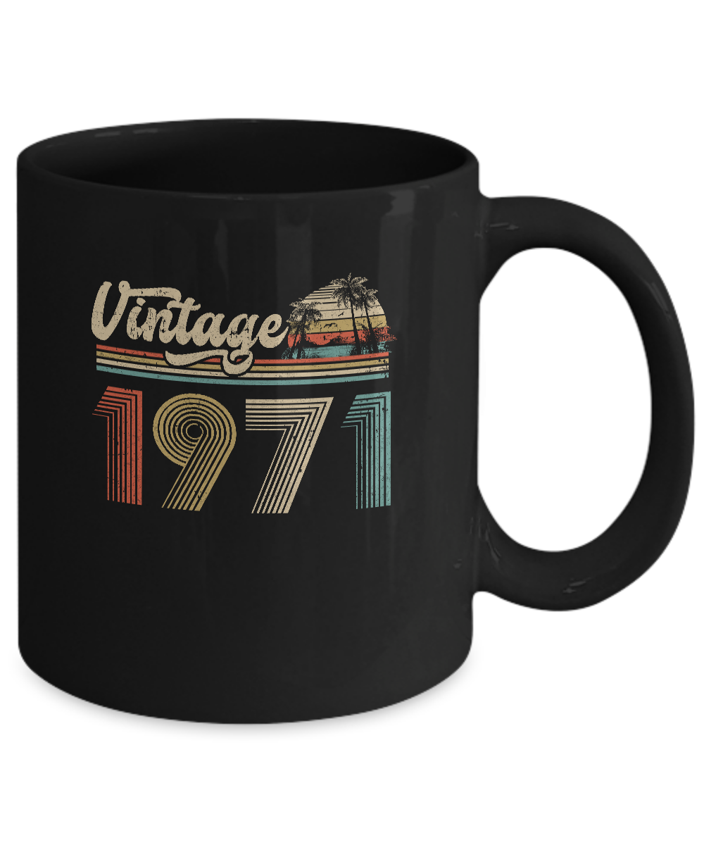 50th Birthday Gift Vintage 1971 Classic Mug-Coffee Mug-11oz Mug-Black