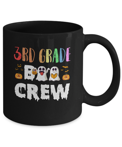 Cute Boo Crew 3rd Grade Teacher Halloween Mug-Coffee Mug-11oz Mug-Black