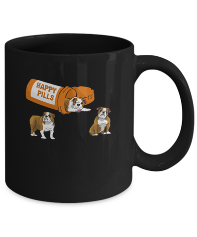 Bulldogs Happy Pills Mug-Coffee Mug-11oz Mug-Black