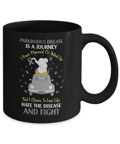 Parkinson's Disease Awareness Is A Journey Mug-Coffee Mug-11oz Mug-Black