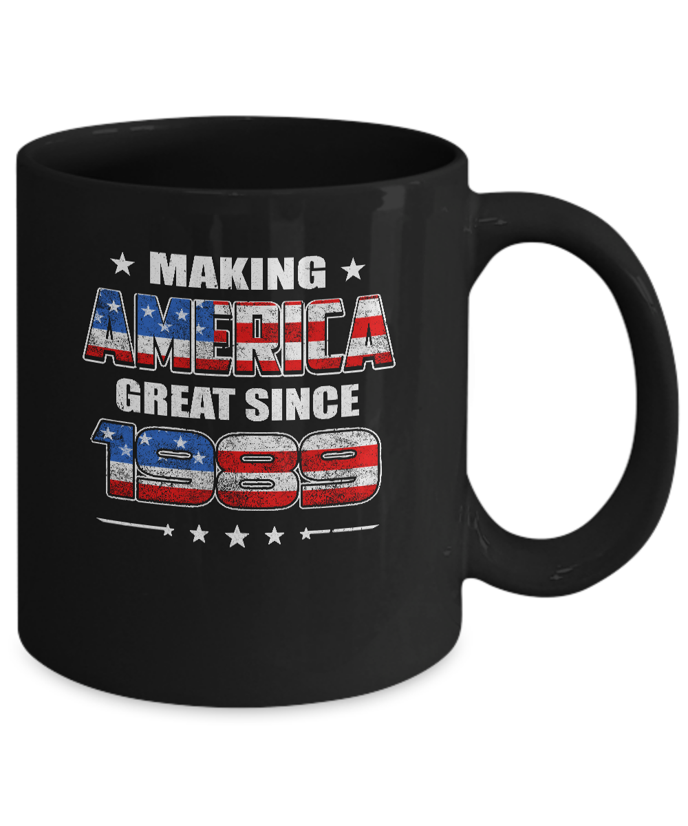 Making America Great Since 1989 32th Birthday Mug-Coffee Mug-11oz Mug-Black