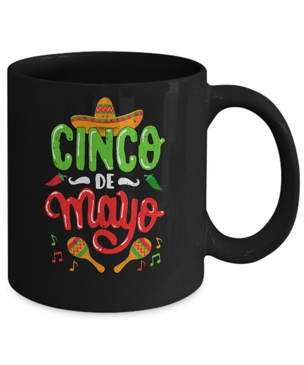 Cinco De Mayo Mexico Mug-Coffee Mug-11oz Mug-Black
