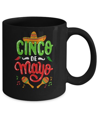 Cinco De Mayo Mexico Mug-Coffee Mug-11oz Mug-Black
