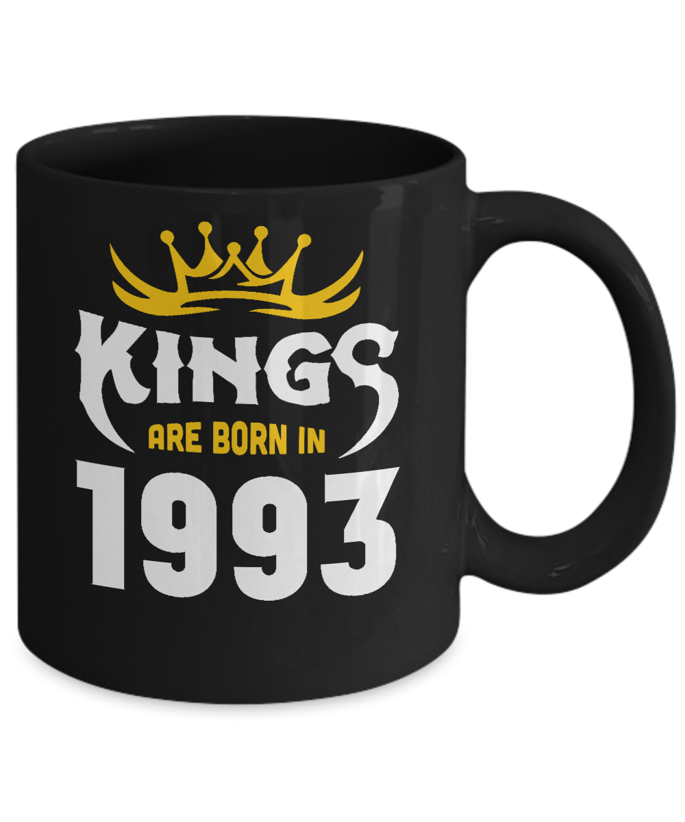 Kings Are Born In 1993 Birthday Gift-Coffee Mug-11oz Mug-Black