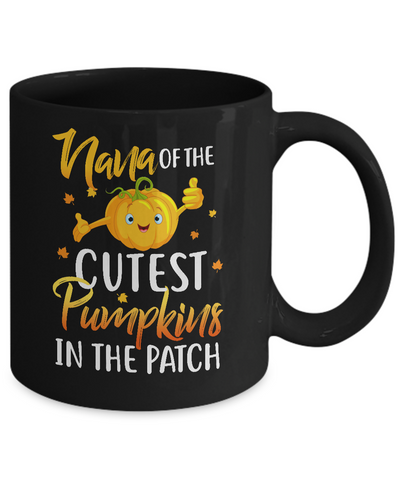 Halloween Nana Of Cutest Pumpkins In The Patch Mug-Coffee Mug-11oz Mug-Black