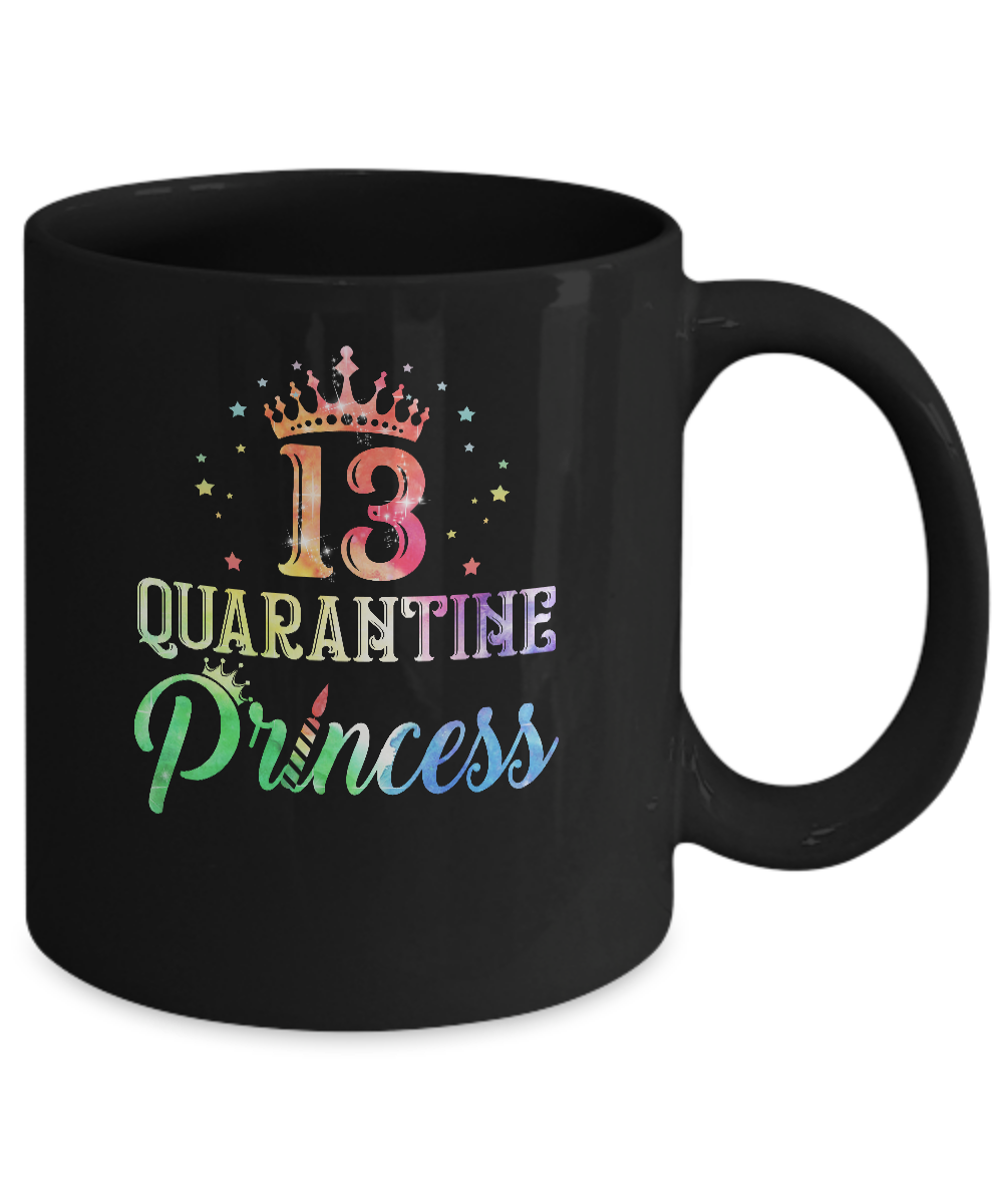 13 Quarantine Princess Happy Birthday Mug-Coffee Mug-11oz Mug-Black