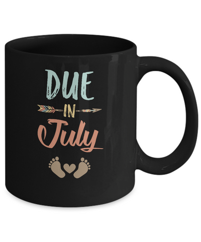 Due Date July 2021 Announcement Mommy Bump Pregnancy Mug-Coffee Mug-11oz Mug-Black