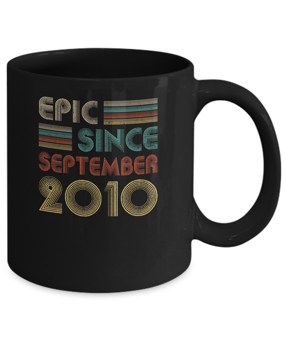 Epic Since September 2010 Vintage 11th Birthday Gifts Youth Mug-Coffee Mug-11oz Mug-Black