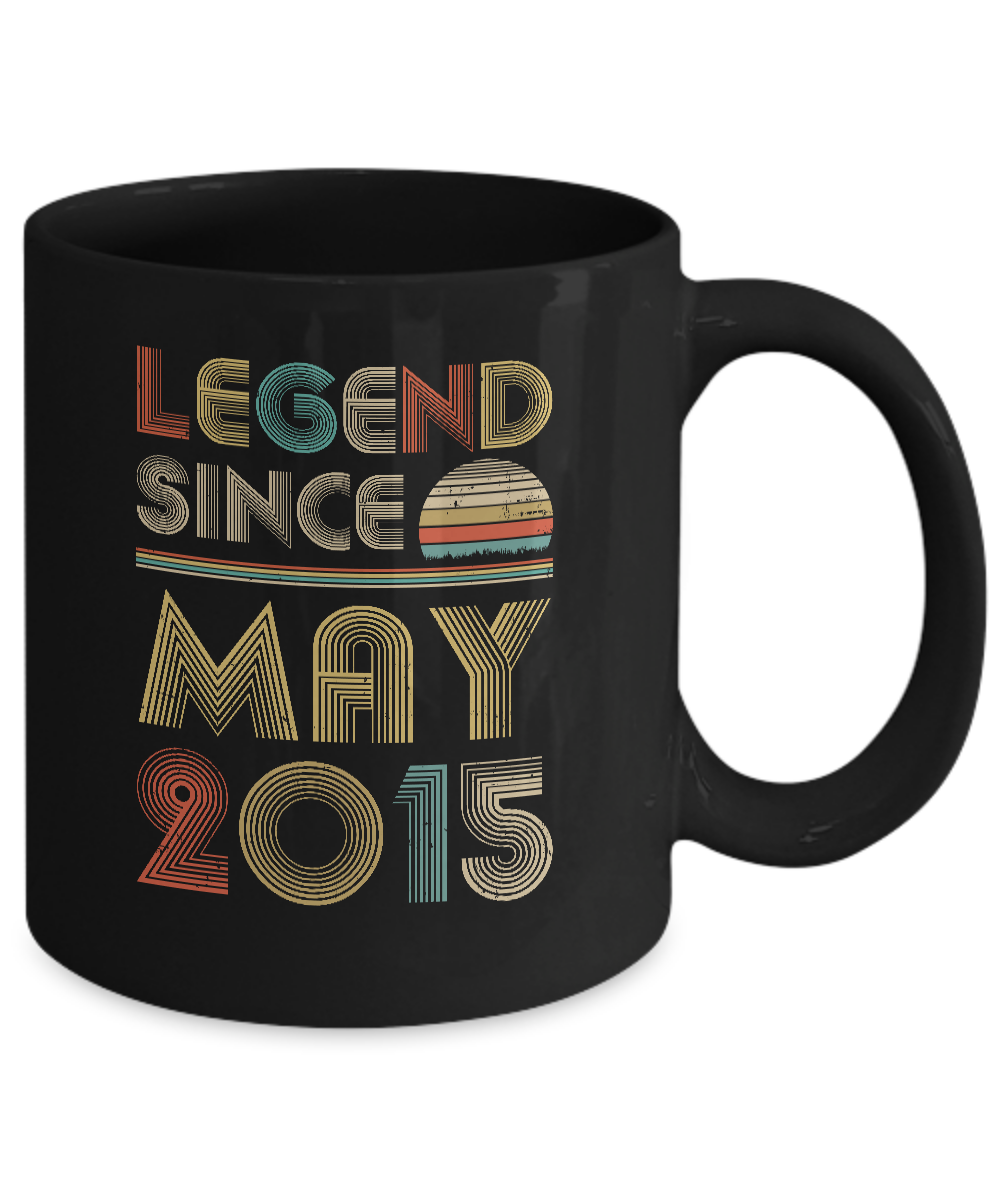 Legend Since May 2015 Vintage 6th Birthday Gifts Youth Mug-Coffee Mug-11oz Mug-Black