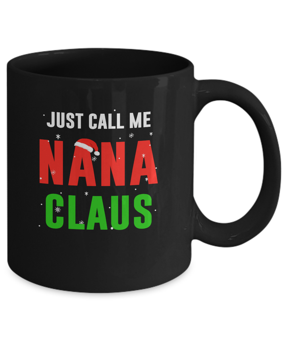 Santa Nana Claus Matching Family Christmas Pajamas Mug-Coffee Mug-11oz Mug-Black