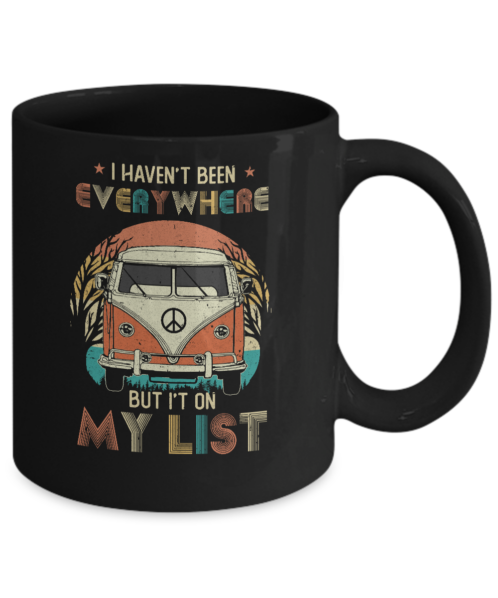 I Haven't Been Everywhere But It's On My List Travel Mug-Coffee Mug-11oz Mug-Black