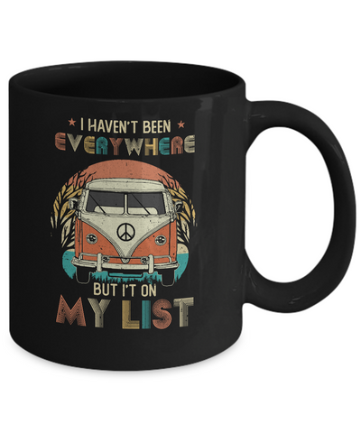 I Haven't Been Everywhere But It's On My List Travel Mug-Coffee Mug-11oz Mug-Black