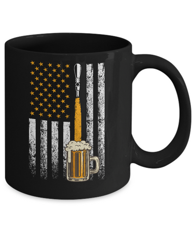 Craft Beer American Flag USA Mug-Coffee Mug-11oz Mug-Black