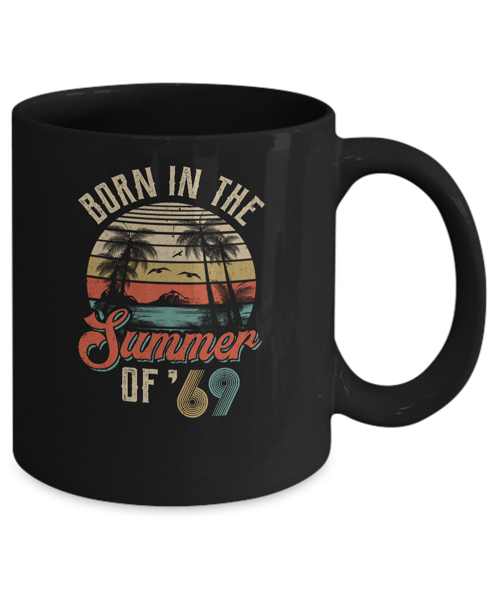 Classic Vintage 1969 52th Birthday Gift Summer Of 69 Mug-Coffee Mug-11oz Mug-Black