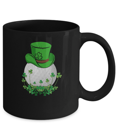 Shamrock Golf Leprechaun St Patricks Day Mug-Coffee Mug-11oz Mug-Black