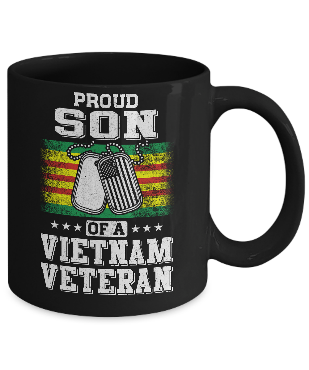 Proud Son Of A VietNam Veteran Dad Mom Mug-Coffee Mug-11oz Mug-Black