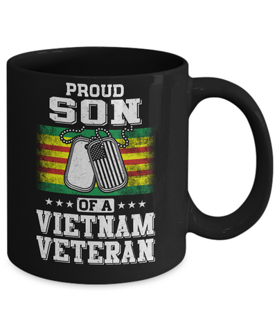 Proud Son Of A VietNam Veteran Dad Mom Mug-Coffee Mug-11oz Mug-Black