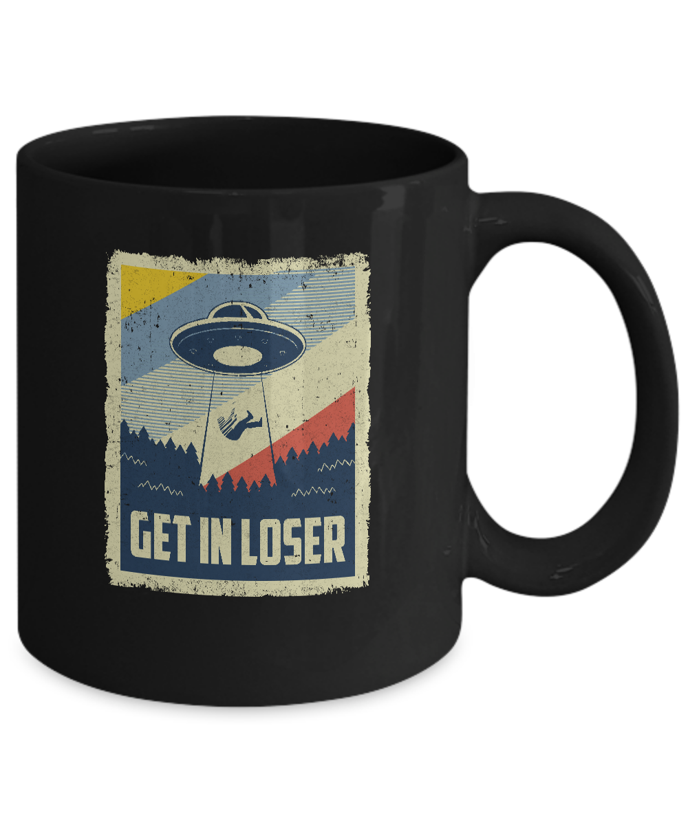 Vintage Get In Loser Mug-Coffee Mug-11oz Mug-Black