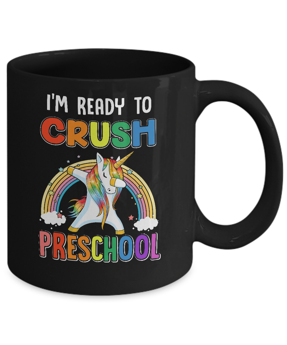 I'm Ready To Crush Preschool Unicorn Back To School Mug-Coffee Mug-11oz Mug-Black