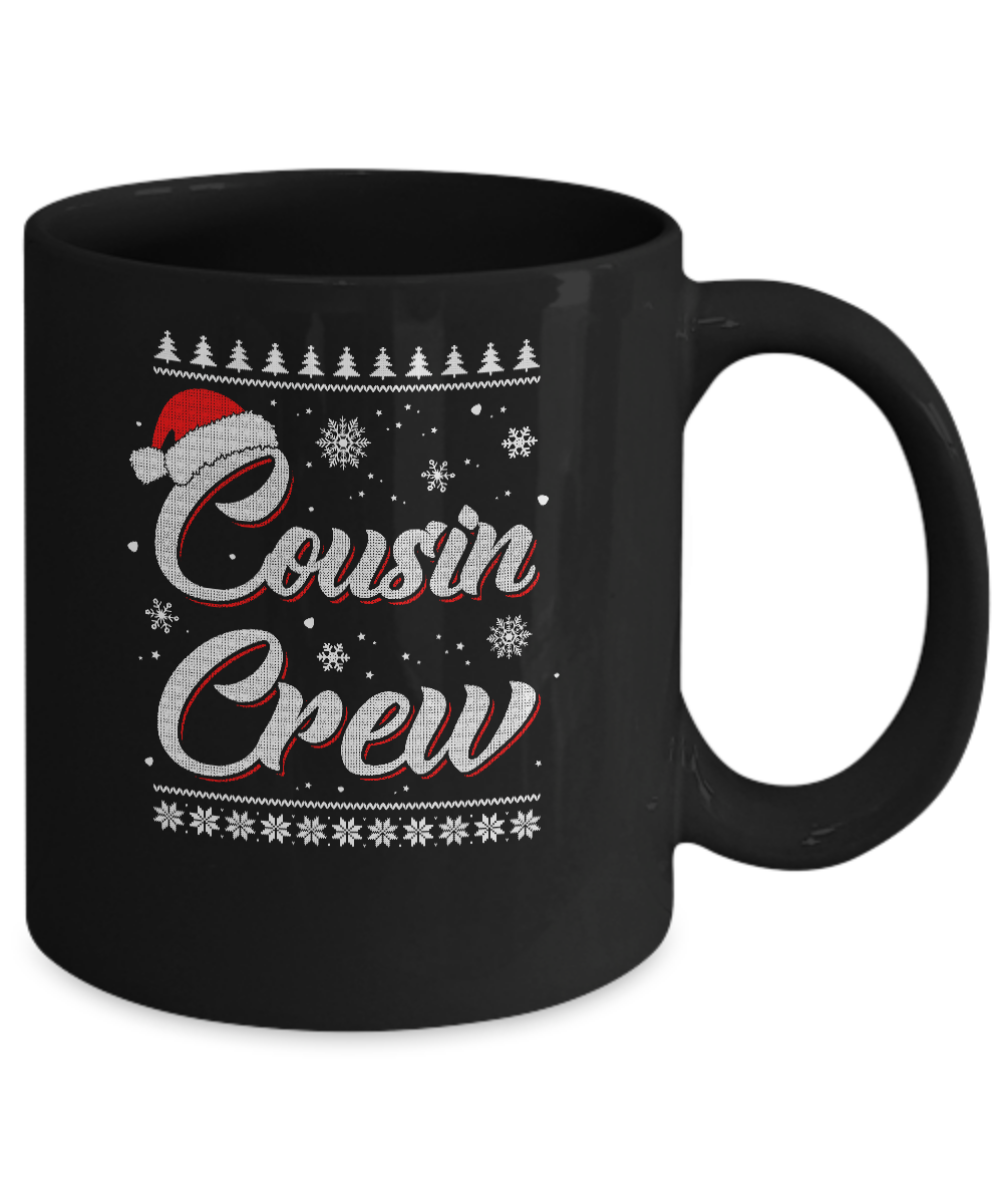 Matching Family Christmas Cousin Crew Ugly Sweater Mug-Coffee Mug-11oz Mug-Black