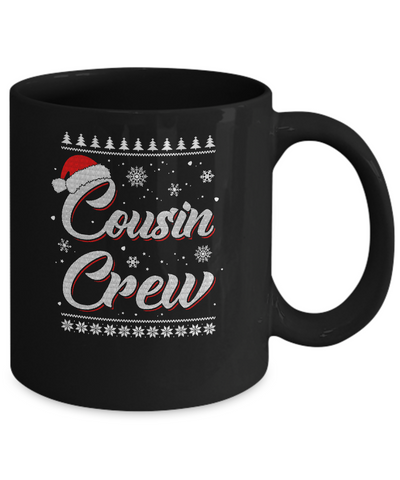 Matching Family Christmas Cousin Crew Ugly Sweater Mug-Coffee Mug-11oz Mug-Black