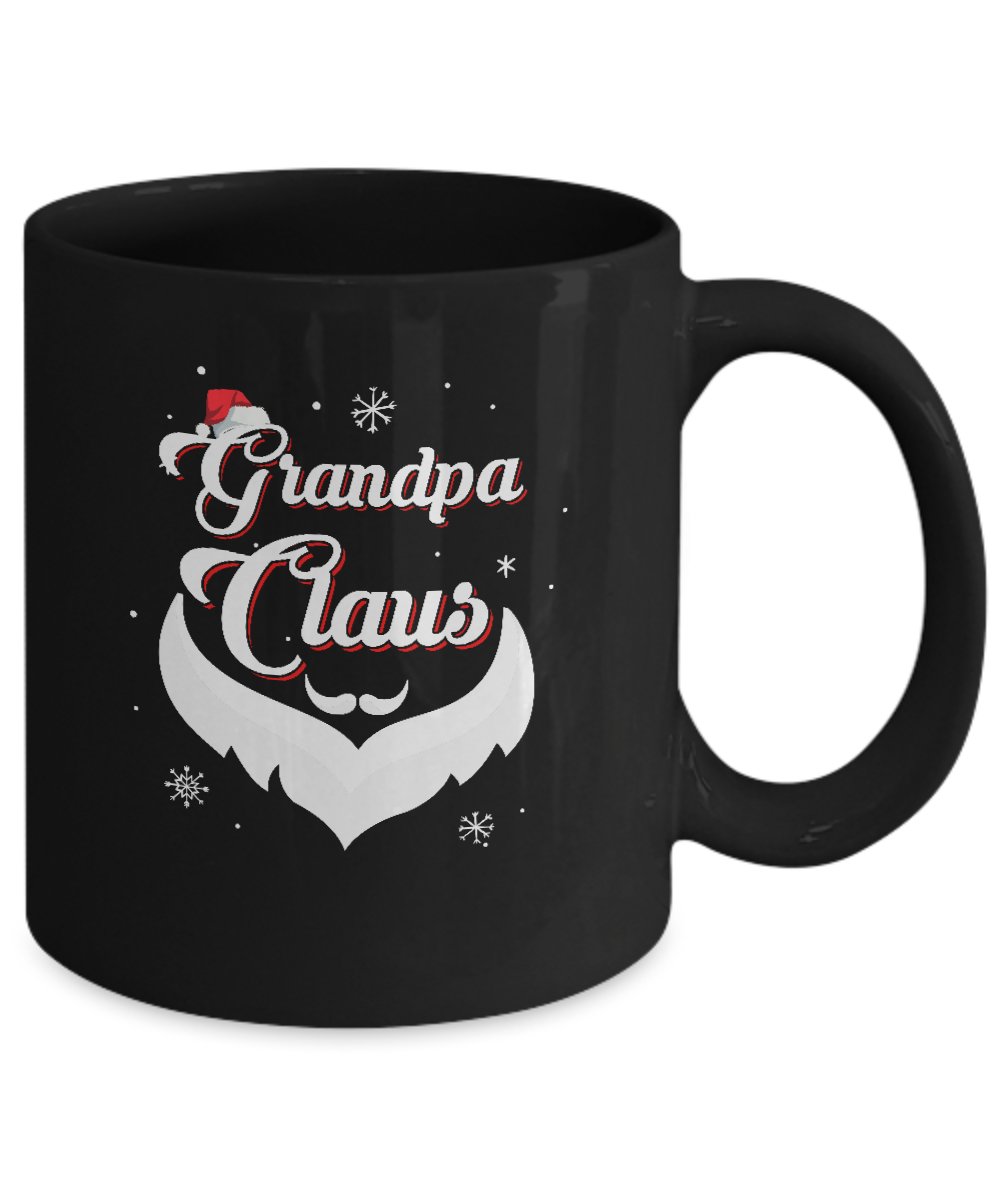 Santa Beard Matching Christmas Pajamas Grandpa Claus Mug-Coffee Mug-11oz Mug-Black