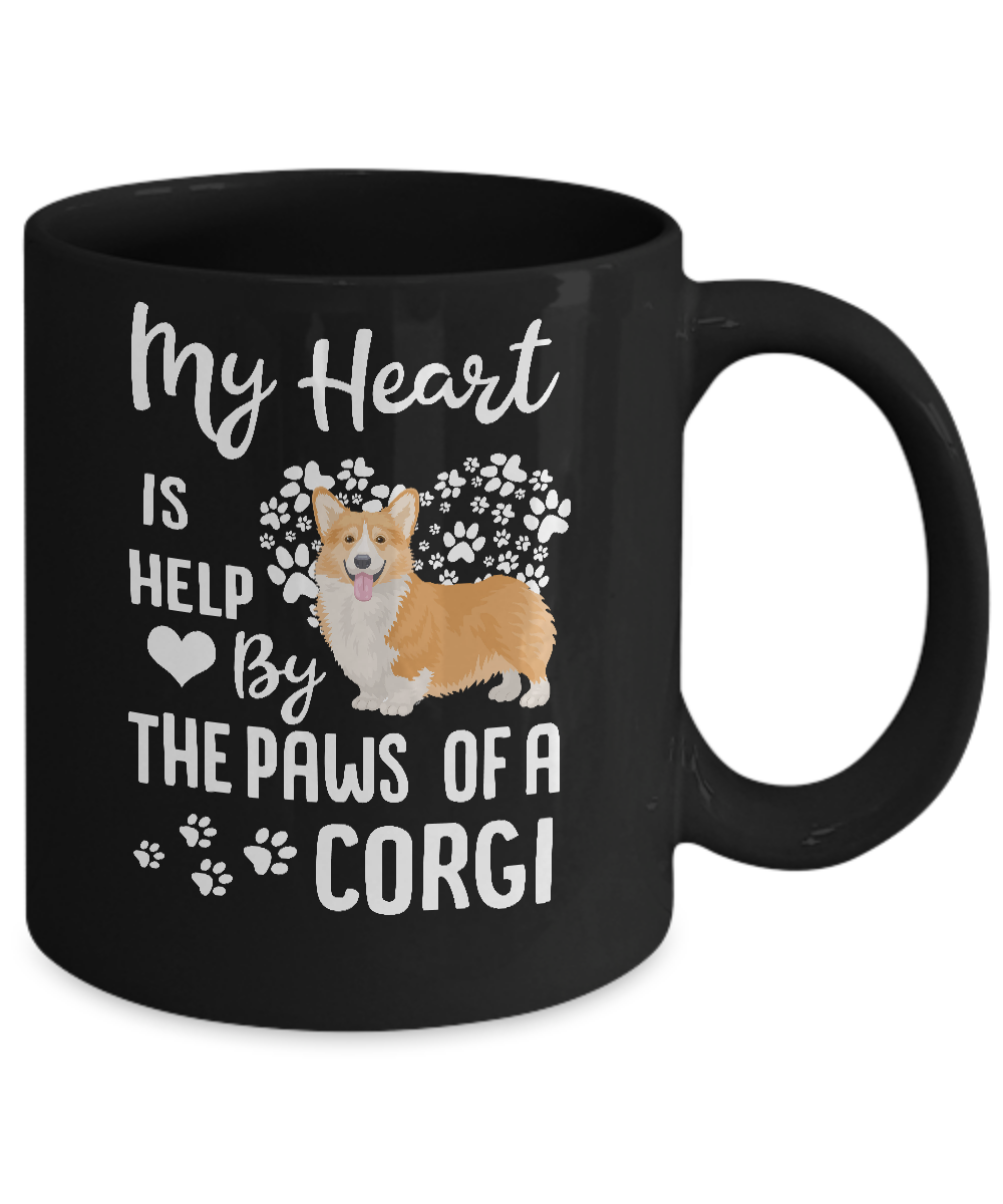 My Heart Is Held By The Paws Of A Corgi Lover Mug-Coffee Mug-11oz Mug-Black