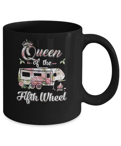 Queen Of The Fifth Wheel Funny Camping Mug-Coffee Mug-11oz Mug-Black