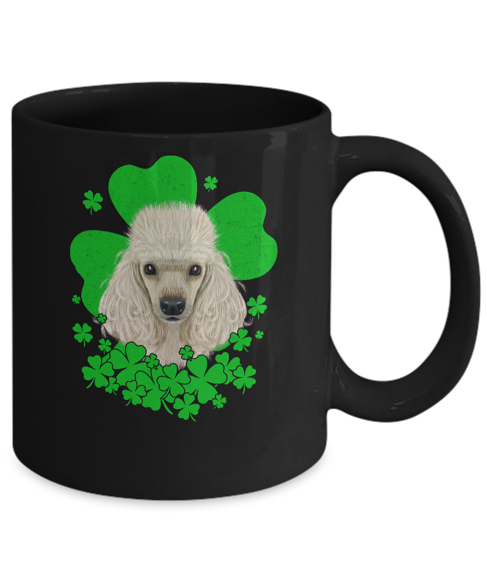 Poodle St. Patrick's Day Clovers Mug-Coffee Mug-11oz Mug-Black