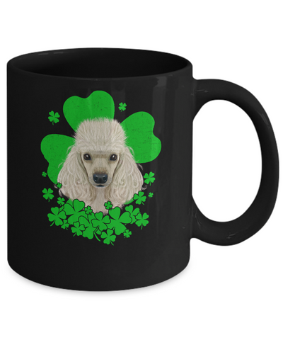 Poodle St. Patrick's Day Clovers Mug-Coffee Mug-11oz Mug-Black