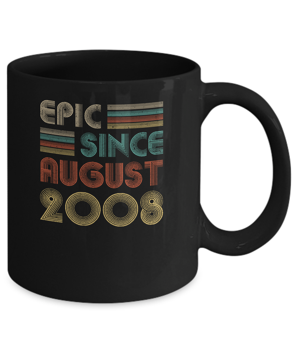 Epic Since August 2008 13th Birthday Gift 13 Yrs Old Mug-Coffee Mug-11oz Mug-Black
