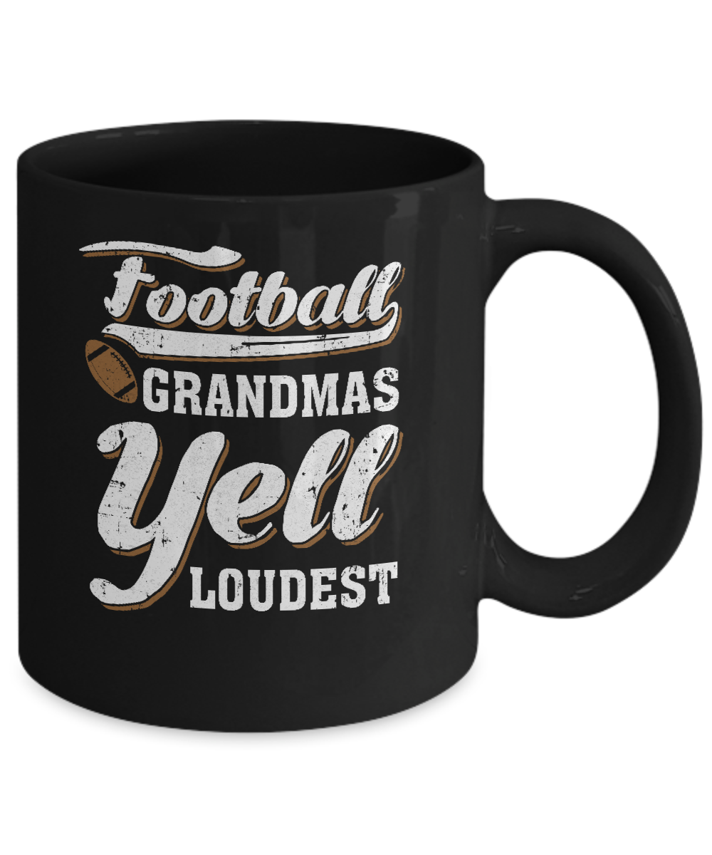 Football Grandmas Yell Loudest Mug-Coffee Mug-11oz Mug-Black