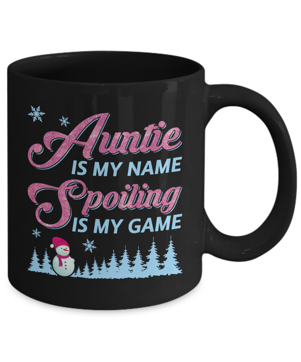 Auntie Is My Name Spoiling Is My Game Mug-Coffee Mug-11oz Mug-Black