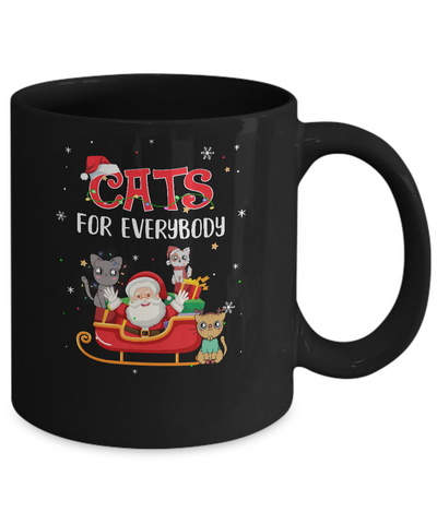 Cats For Everybody Christmas Cute Cat Lover Mug-Coffee Mug-11oz Mug-Black