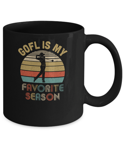 Gofl Is My Favorite Season Vintage Mug-Coffee Mug-11oz Mug-Black