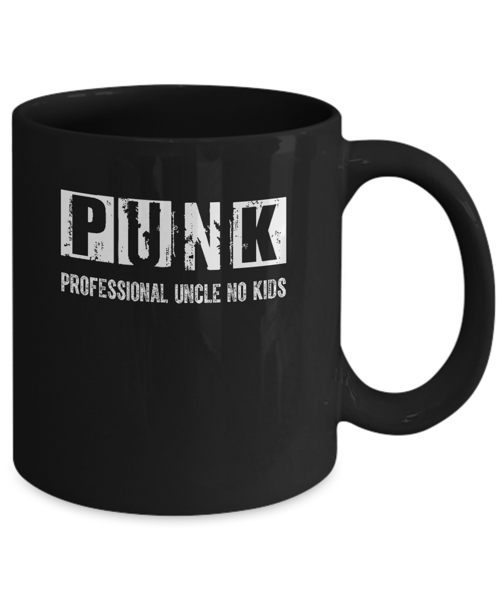 Punk Professional Uncle No Kids Rock Mug-Coffee Mug-11oz Mug-Black