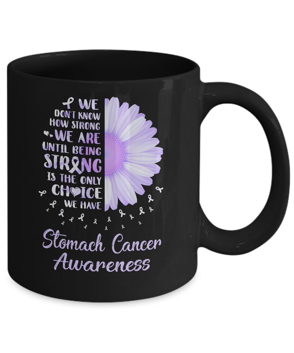 Being Strong Daisy Flower Periwinkle Stomach Cancer Mug-Coffee Mug-11oz Mug-Black