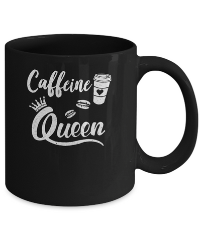 Caffeine Queen Coffee Queen Funny Mug-Coffee Mug-11oz Mug-Black