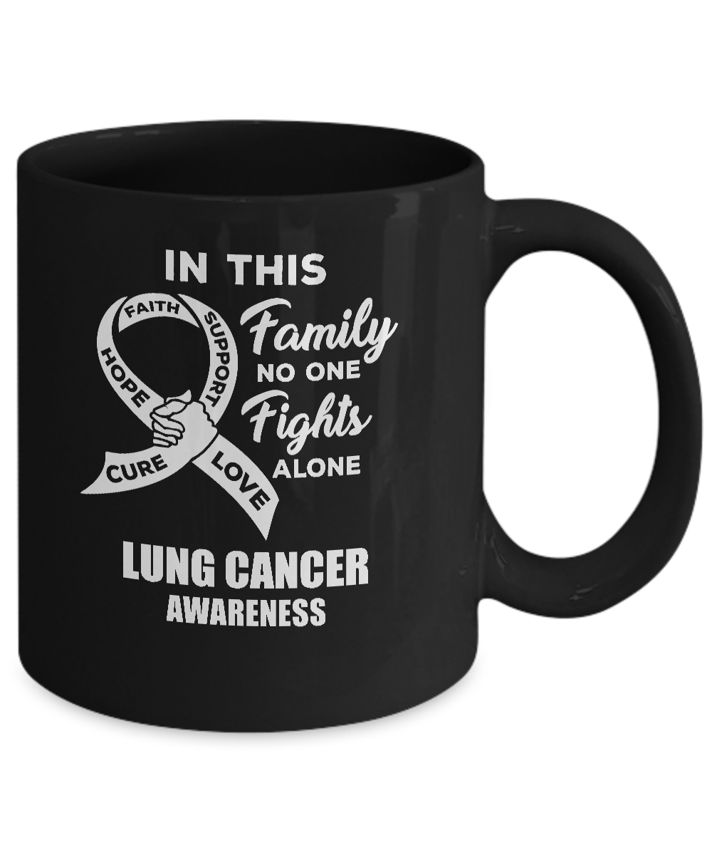 In This School No One Fights Lung Cancer Awareness Alone Mug-Coffee Mug-11oz Mug-Black
