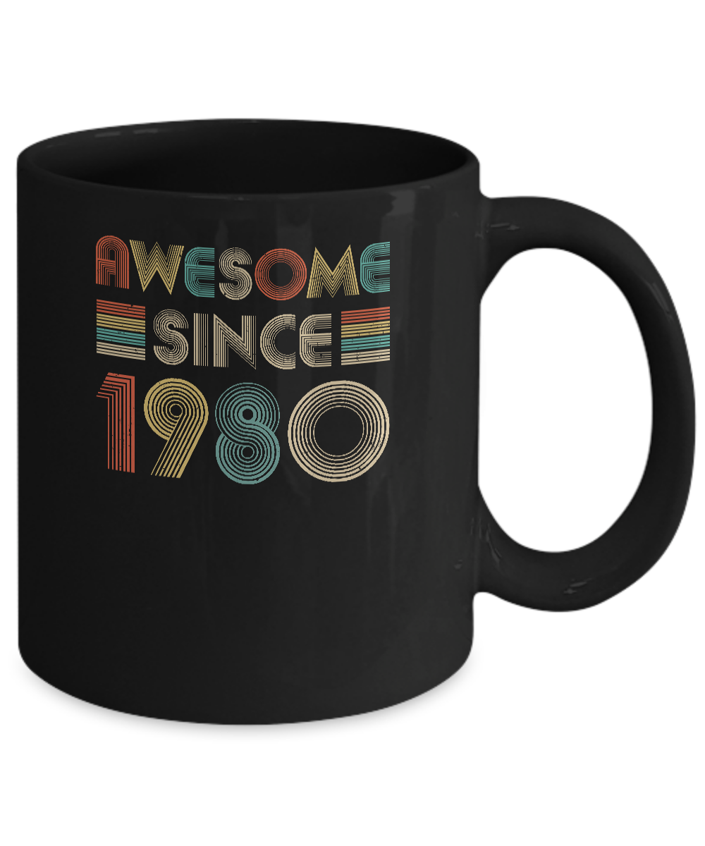 Awesome Since 1980 41th Birthday Gifts Mug-Coffee Mug-11oz Mug-Black