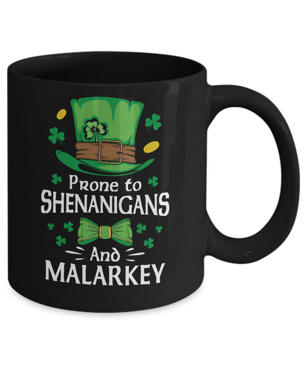 St Patricks Day Funny Shenanigans And Melarkey Irish Mug-Coffee Mug-11oz Mug-Black